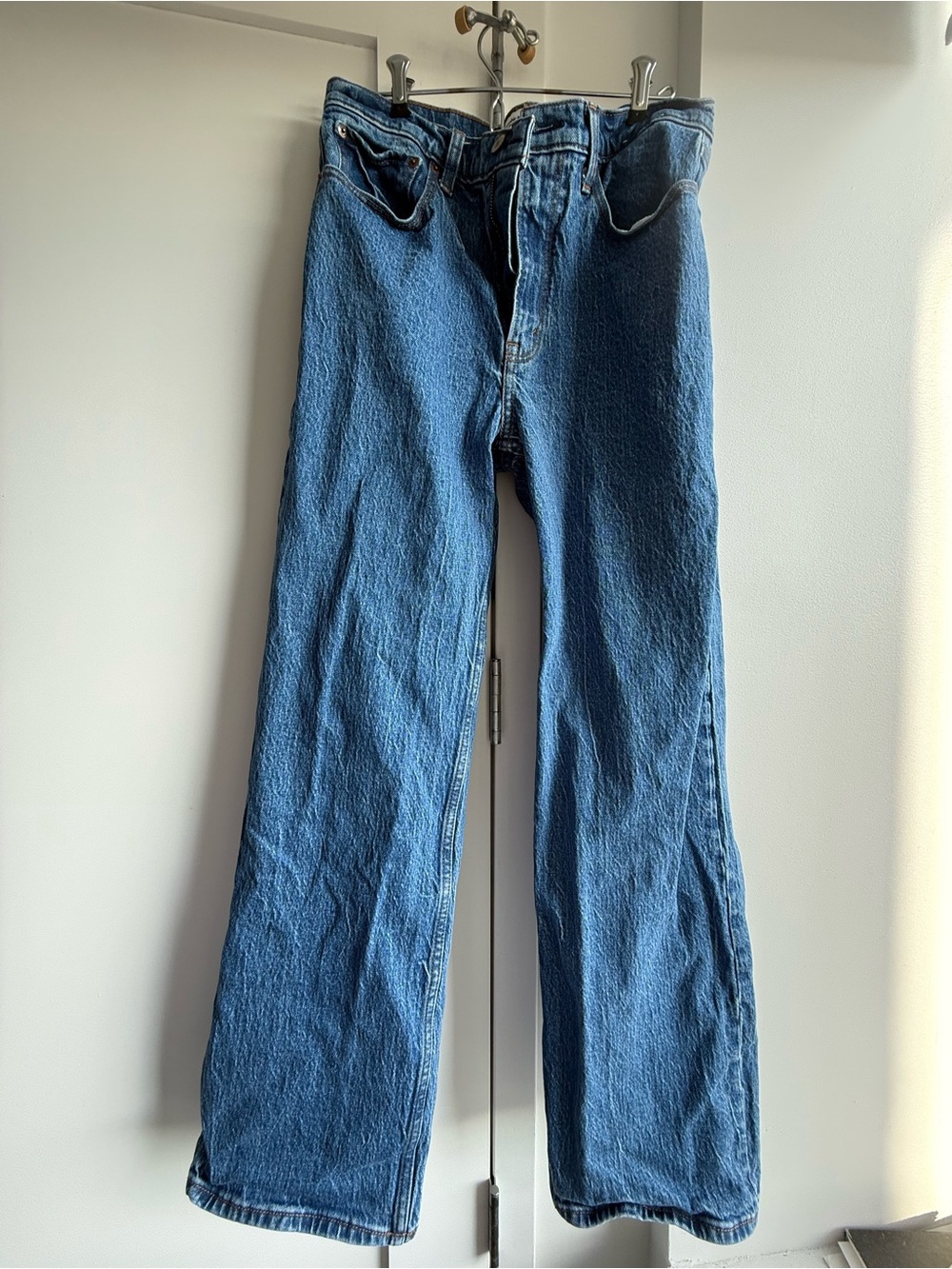 Abercrombie & Fitch Classic Wide-Leg Blue Jeans